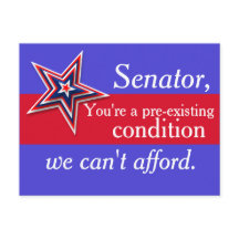 Postkarte für Senator vor der Installation