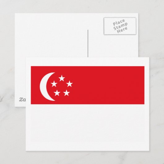 Postkarte für Singapur (Vorne/Hinten)