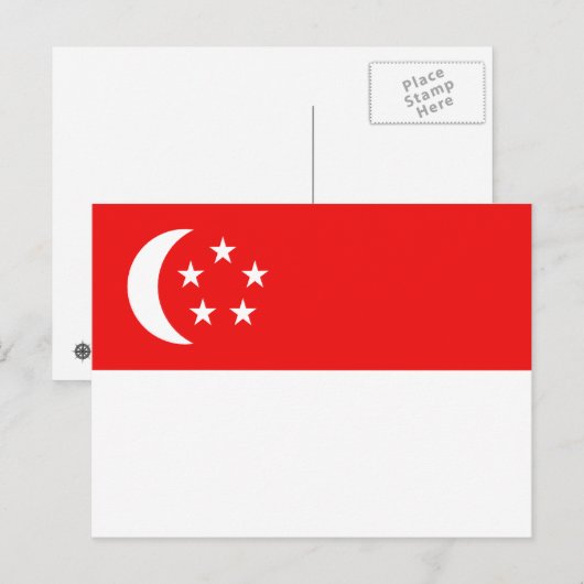 Postkarte für Singapur (Vorne/Hinten)