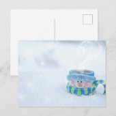 Postkarte für Snowman-Illustration (Vorne/Hinten)