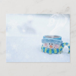 Postkarte für Snowman-Illustration