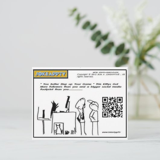 Postkarte für Social Media-Cartoon (Stehend Vorderseite)