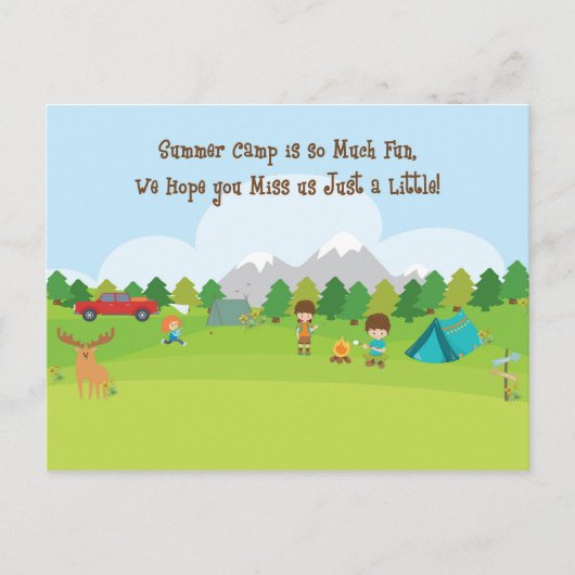 Postkarte für Sohn oder Tochter im Sommercamp (Vorderseite)