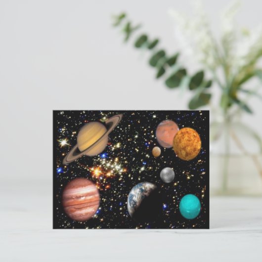 Postkarte für Solarsysteme (Stehend Vorderseite)