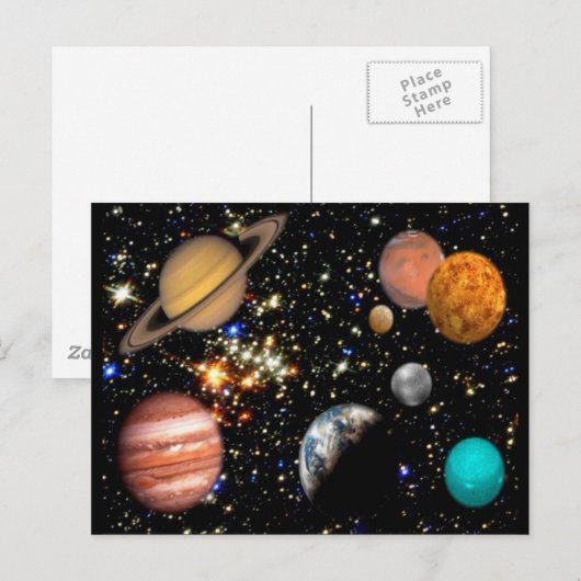 Postkarte für Solarsysteme (Vorne/Hinten)