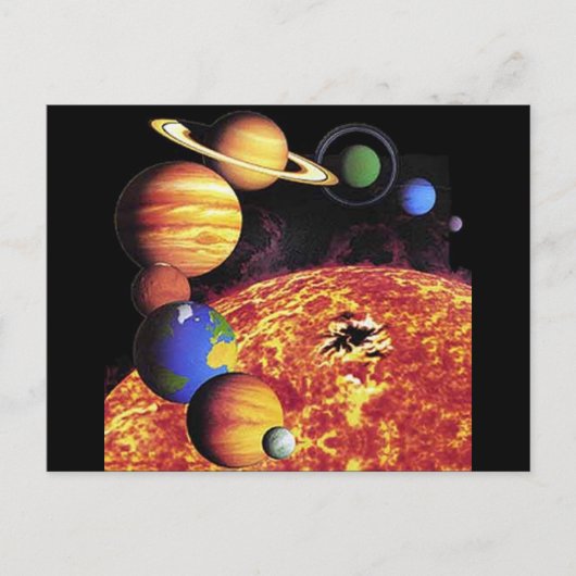 Postkarte für Sonnensysteme (Vorderseite)