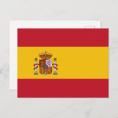 Postkarte für spanische Flagge (Vorne/Hinten)