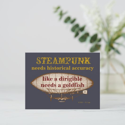 Postkarte für Steampunk-Bedürfnisse (Stehend Vorderseite)