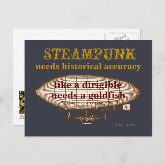 Postkarte für Steampunk-Bedürfnisse (Vorne/Hinten)