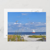 Postkarte für Strand und Ozean (Vorne/Hinten)