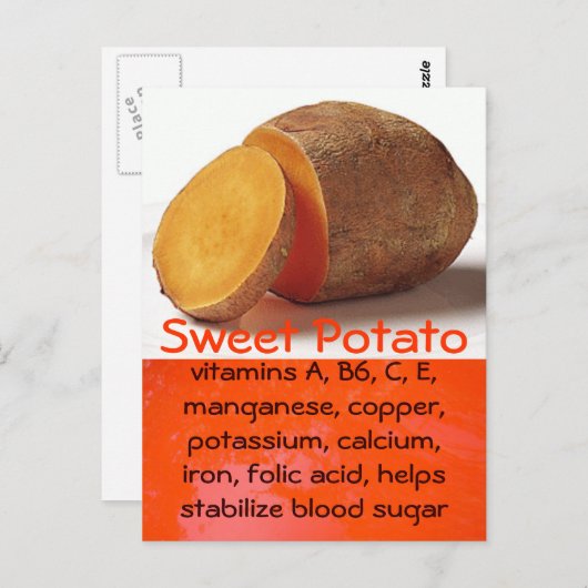 Postkarte für Süßkartoffeln (Vorne/Hinten)