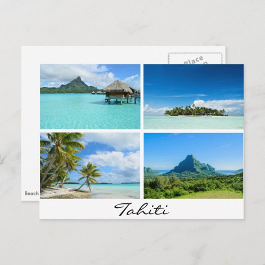 Postkarte für Tahiti und Französisch-Polynesien (Vorne/Hinten)