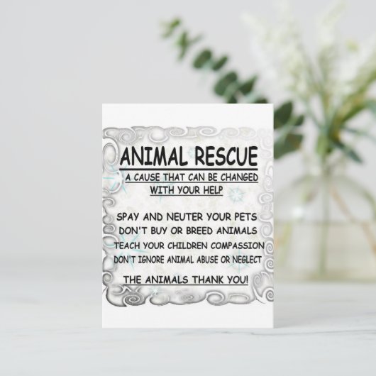 Postkarte für Tiere (Stehend Vorderseite)