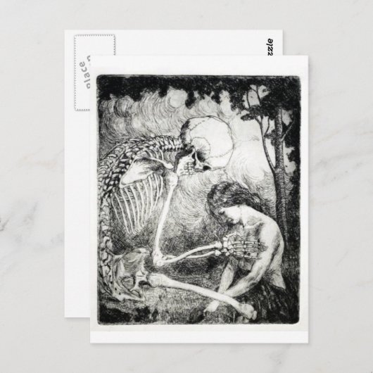 Postkarte für Todesfälle (Vorne/Hinten)