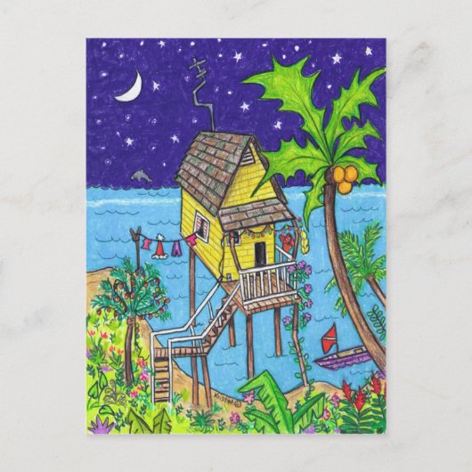 Postkarte für tropischen Urlaub (Vorderseite)
