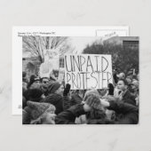 Postkarte für unbezahlte Protester (Vorne/Hinten)