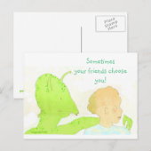 Postkarte für unerwartete Freunde (Vorne/Hinten)