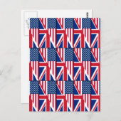 Postkarte für US-amerikanische und britische Flagg (Vorne/Hinten)