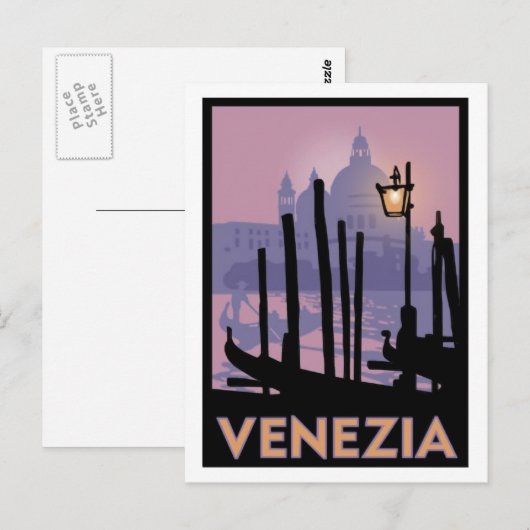 Postkarte für Venedig (Vorne/Hinten)
