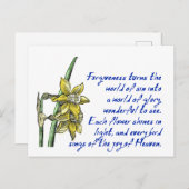 Postkarte für Verzeihung (Vorne/Hinten)