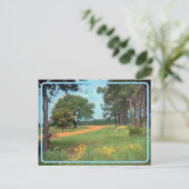 Postkarte für Vintage Blume (Stehend Vorderseite)