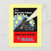 POSTKARTE FÜR Vintage EISENBAHNREISE (Vorderseite)