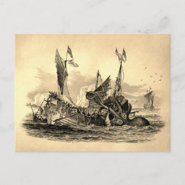 Postkarte für Vintage Kraken