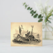 Postkarte für Vintage Kraken (Stehend Vorderseite)