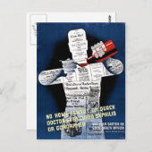 Postkarte für Vintage öffentliche Gesundheit (Vorne/Hinten)