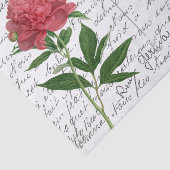 Postkarte für Vintage Peony-Bird-Karte Seidenpapier (Ausschnitt)