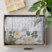 Postkarte für Vintage Rose-Vogel Seidenpapier (Geschenk)