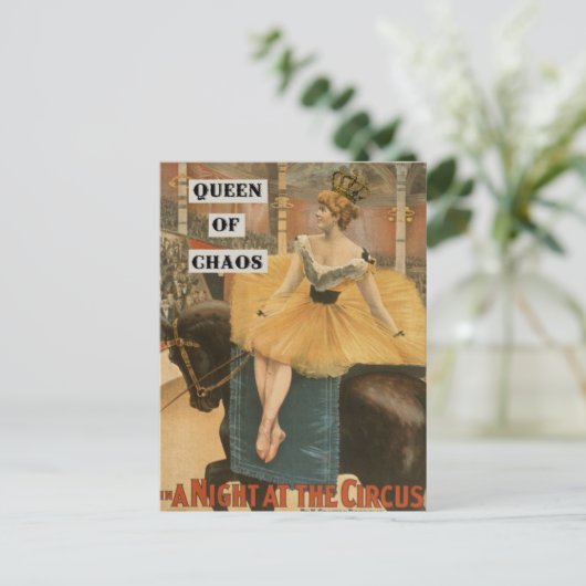 Postkarte für Vintages französisches Zirkuszelt Fo (Stehend Vorderseite)