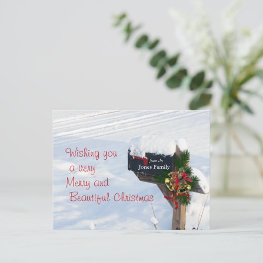 Postkarte für Weihnachten - anpassen (Stehend Vorderseite)