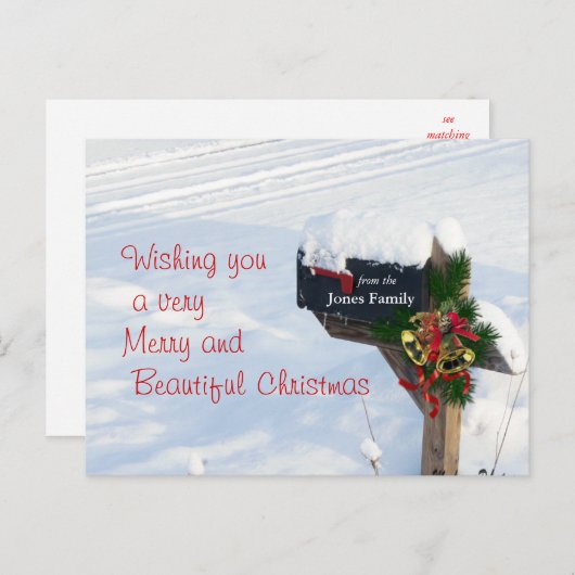 Postkarte für Weihnachten - anpassen (Vorne/Hinten)