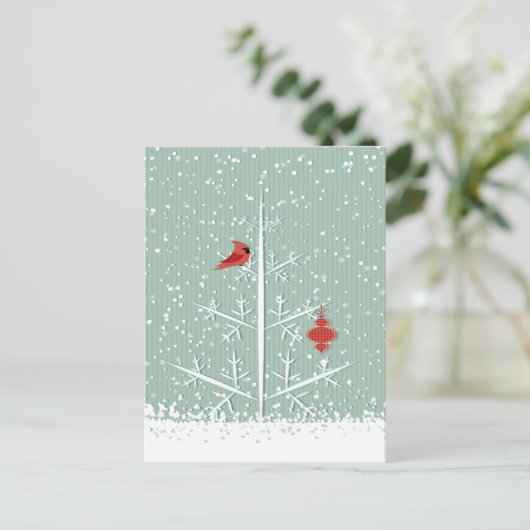 Postkarte für Weiße Bäume (Stehend Vorderseite)