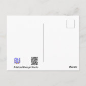 Postkarte für weißes Rosa und orangefarbene Tulpen (Rückseite)