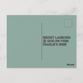 Postkarte für Weltraumabenteuer (Rückseite)