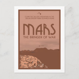 Postkarte für Weltraumreisen - Mars