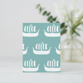 Postkarte für Wikingschiffe (Stehend Vorderseite)