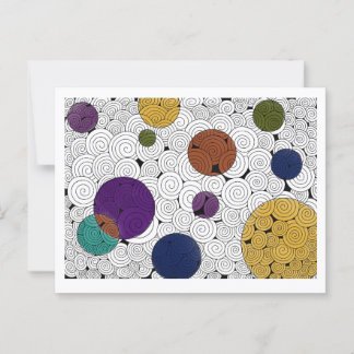 Postkarte für Wirbel und Kreise