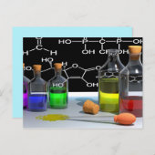 Postkarte für wissenschaftliche Chemie (Vorne/Hinten)