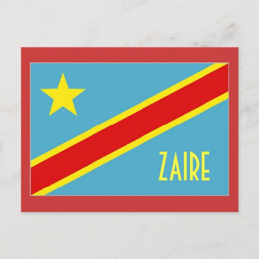 Postkarte für Zaire-Flagge (Vorderseite)