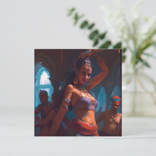 Postkarte für zauberhafte Bauchtänzer (Stehend Vorderseite)