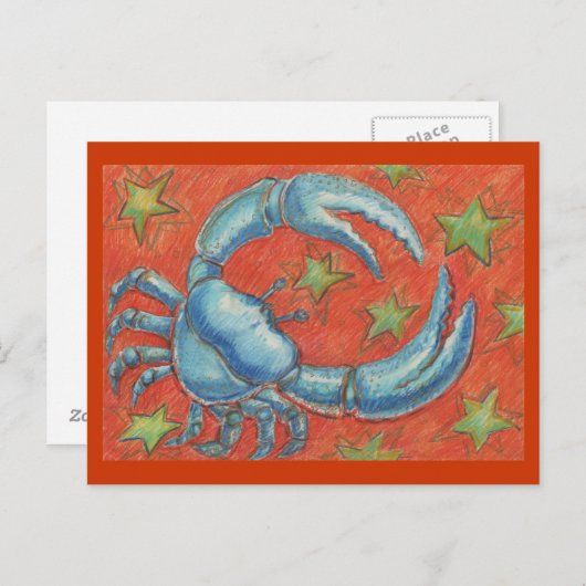 Postkarte für Zodiakarzinom (Vorne/Hinten)