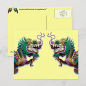 Postkarte für zwei Drachen (Vorne/Hinten)