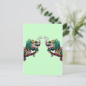 Postkarte für zwei Drachen (Stehend Vorderseite)