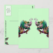 Postkarte für zwei Drachen (Vorne/Hinten)