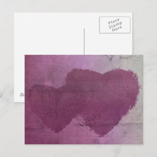 Postkarte für zwei Herzen (Vorne/Hinten)