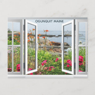 POSTKARTE GARTENANSICHT VON OCEAN COVE MAINE 