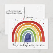 Postkarte - Gay Rainbow, seien Sie stolz auf Sie (Vorne/Hinten)